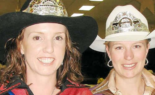 New Warwick Rodeo Queen Kate Skinner, left, with her predecessor, Jessica Leech, at the Douglas Feez Pavilion on Saturday. New Warwick Rodeo Queen Kate Skinner, left, with her predecessor, Jessica Leech, at the Douglas Feez Pavilion on Saturday.